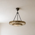 Alabaster Collection | Modern Chandelier Light with Warm Ambient Glow | Elegant Brass Design for Dining Room Illumination 0