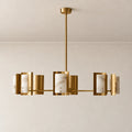 Alabaster Collection | Round Chandelier with Natural Stone Diffusers | Multi-Arm Design for Elegant Lighting 0