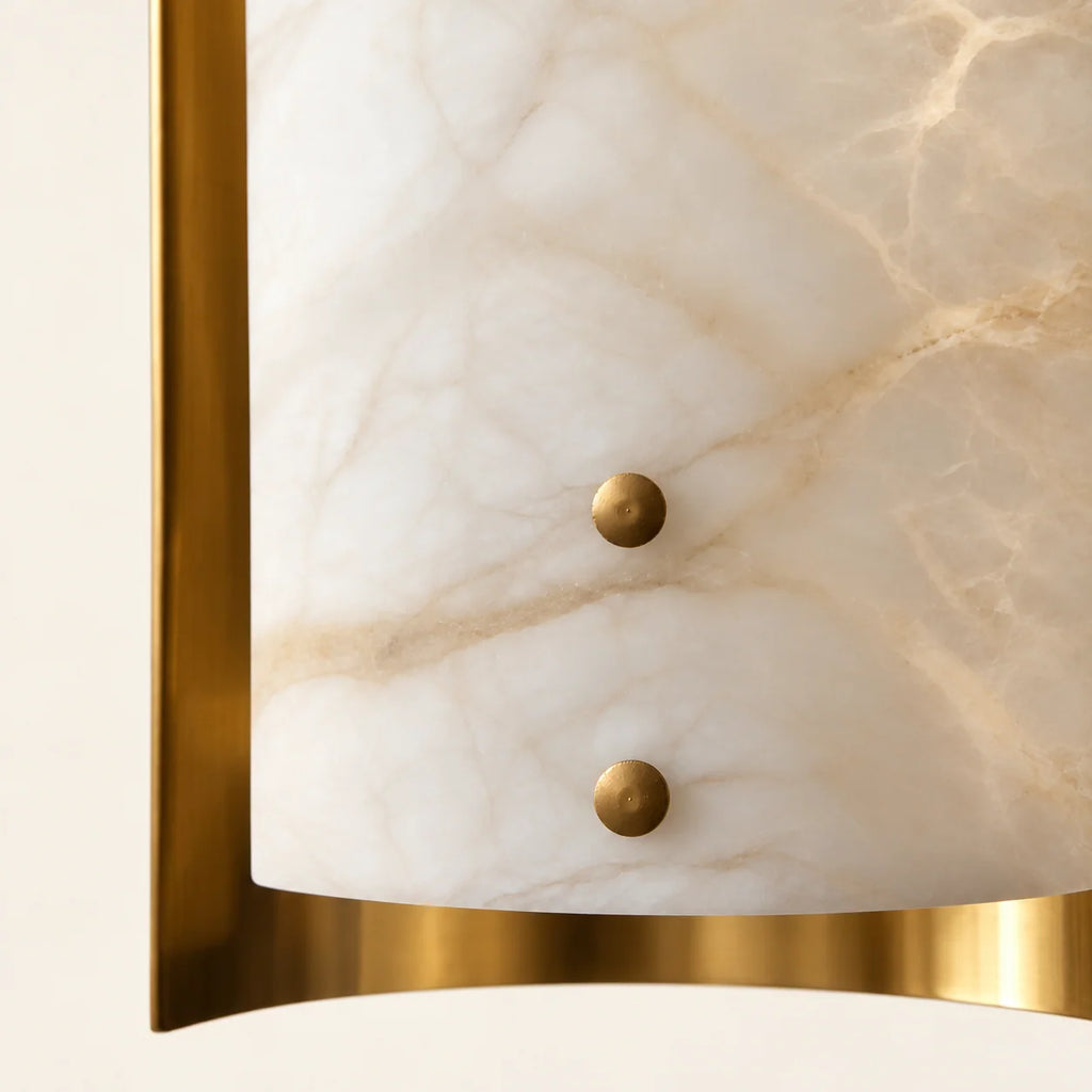 Alabaster Collection | Round Chandelier with Natural Stone Diffusers | Multi-Arm Design for Elegant Lighting 3