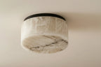 Alabaster Collection | Round Flush Mount Ceiling Light with Hand-Turned Alabaster Drum | Ambient Warm Lighting for Hallways and Bedrooms 6