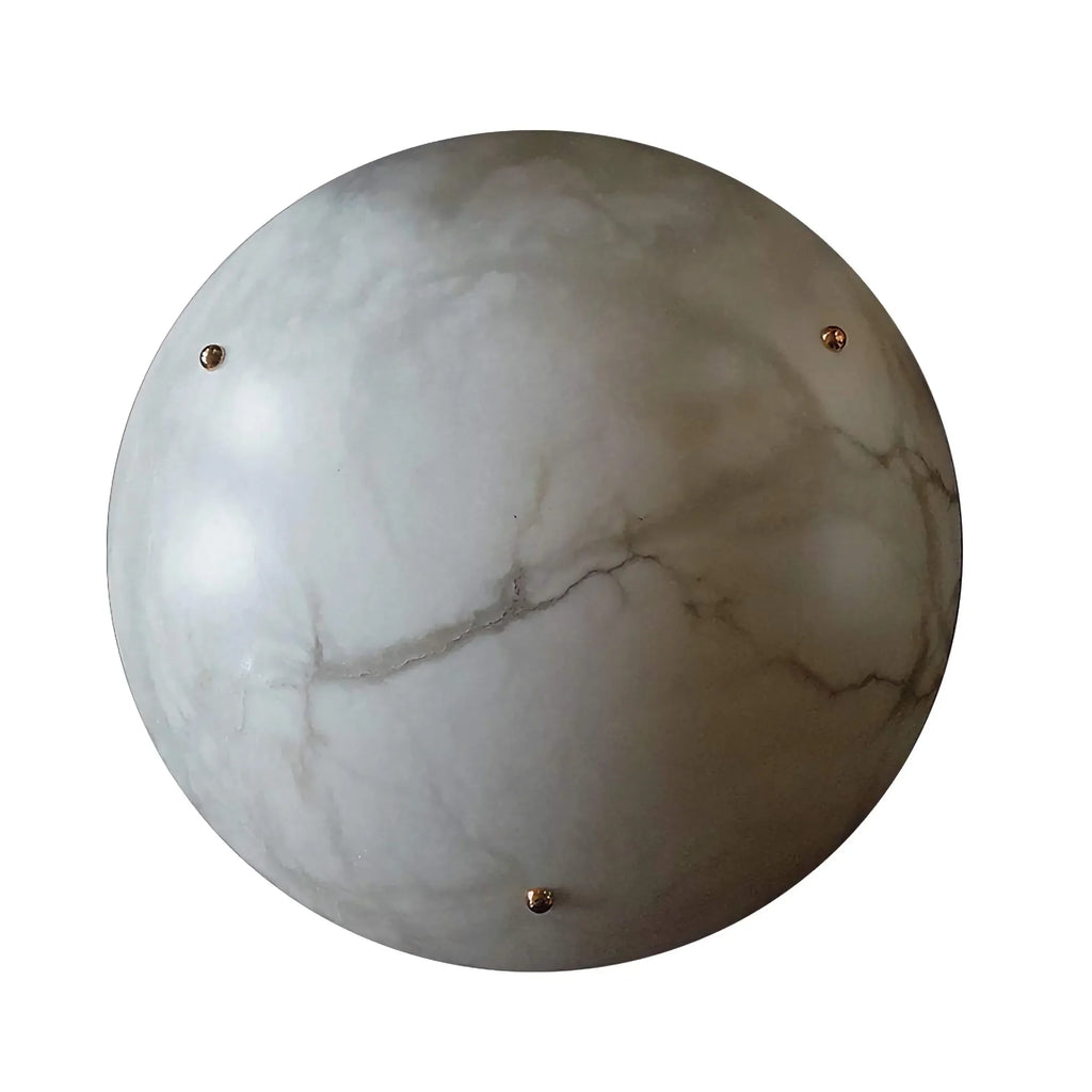 Alabaster Collection | Semi-Flush Ceiling Light with Solid Brass Frame | Warm Ambient Lighting for Entry and Dining Rooms 2