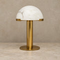 Alabaster Collection | Table Lamp with Brass Column & Warm Light Diffusion | Elegant Bedside or Living Room Lighting 0