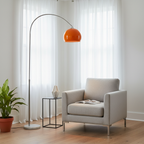 Arc Floor Lamp | Modern Dome Shade with Adjustable Height | Stylish Lighting for Cozy Living Spaces 0