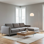 Arc Floor Lamp | Modern Dome Shade with Adjustable Height | Stylish Lighting for Cozy Living Spaces 2