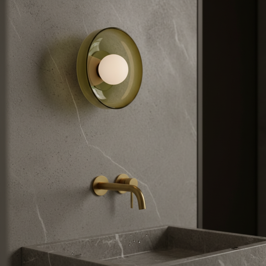 Artistic Sconces | Mid-Century Modern Wall Sconce Light with Dual-Layered Illumination | Elegant Glass Design for Stylish Ambiance 2