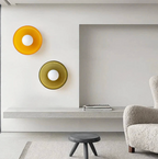 Artistic Sconces | Mid-Century Modern Wall Sconce Light with Dual-Layered Illumination | Elegant Glass Design for Stylish Ambiance 3
