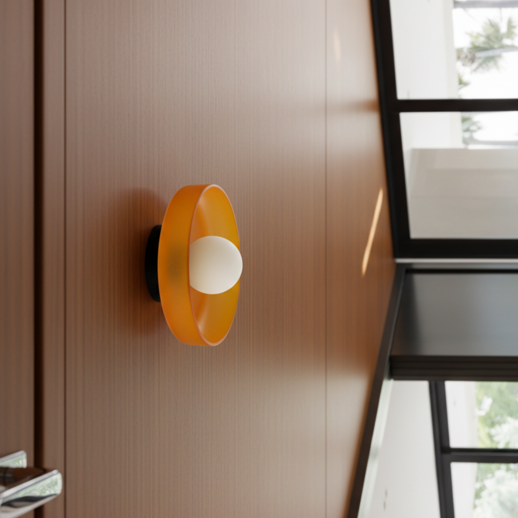 Artistic Sconces | Mid-Century Modern Wall Sconce Light with Dual-Layered Illumination | Elegant Glass Design for Stylish Ambiance 4