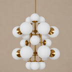 Aventino | Modern Chandelier Light with Alabaster Spheres | Elegant Design for Ambient Dining Room Illumination 6