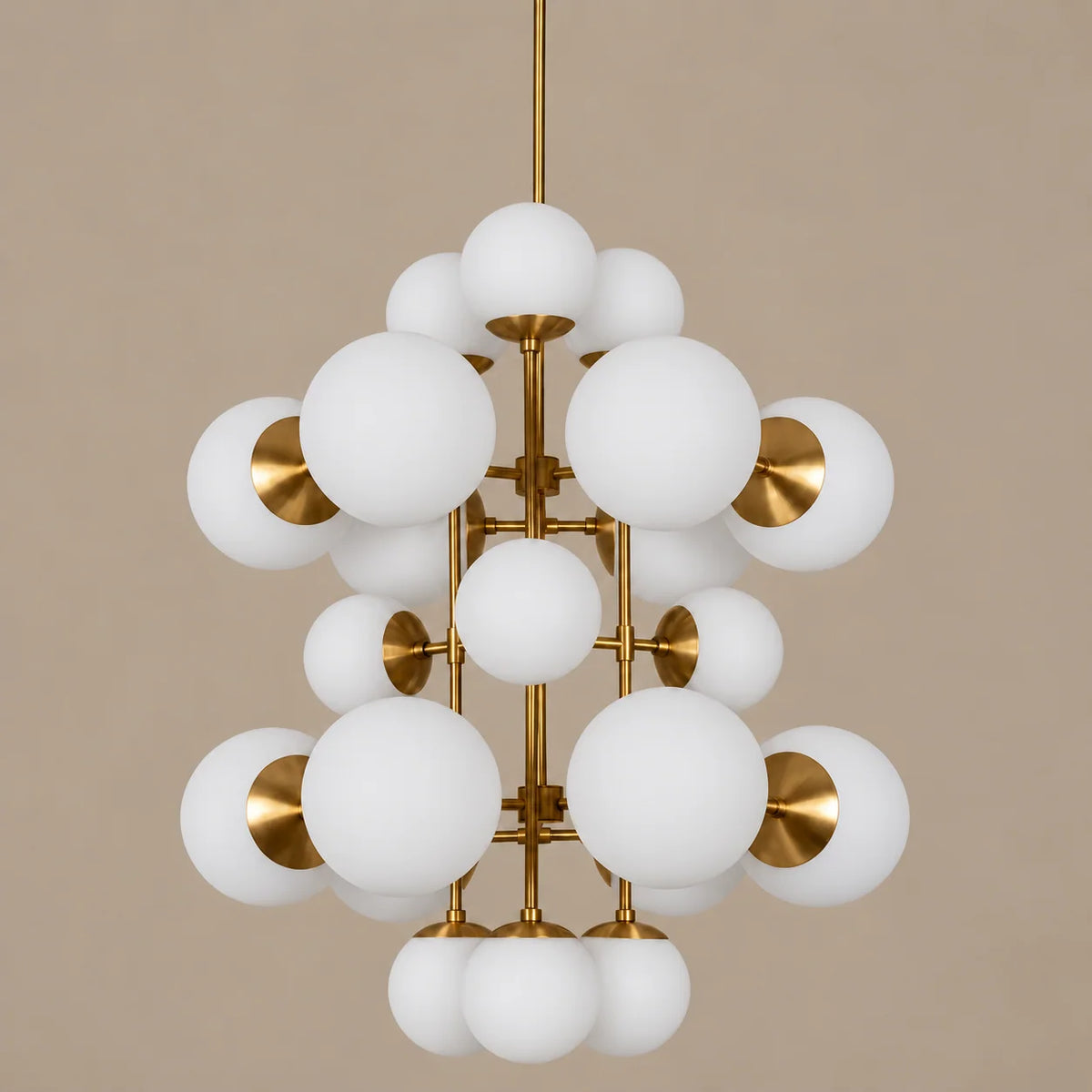 Aventino | Modern Chandelier Light with Alabaster Spheres | Elegant Design for Ambient Dining Room Illumination 6