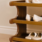 Bamboo Shoe Organizer | Scandinavian 2-6 Tier Rack with Moisture-Resistant Surface | Stylish Entryway Shoe Storage Solution 6