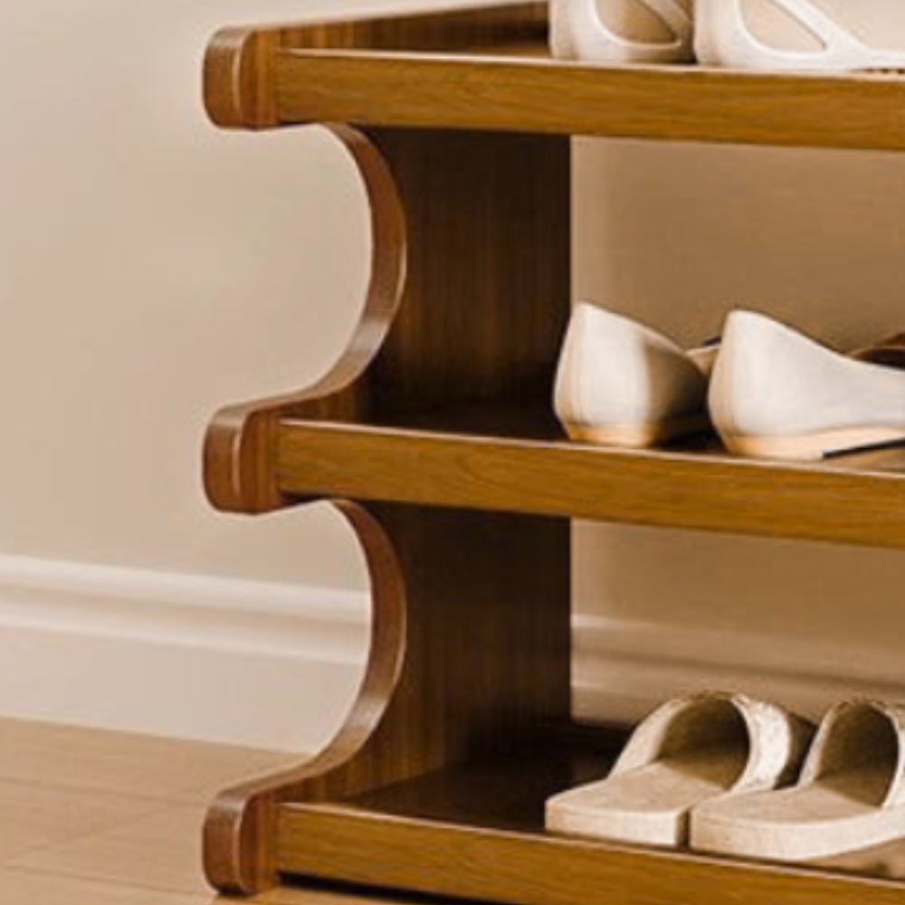 Bamboo Shoe Organizer | Scandinavian 2-6 Tier Rack with Moisture-Resistant Surface | Stylish Entryway Shoe Storage Solution 6