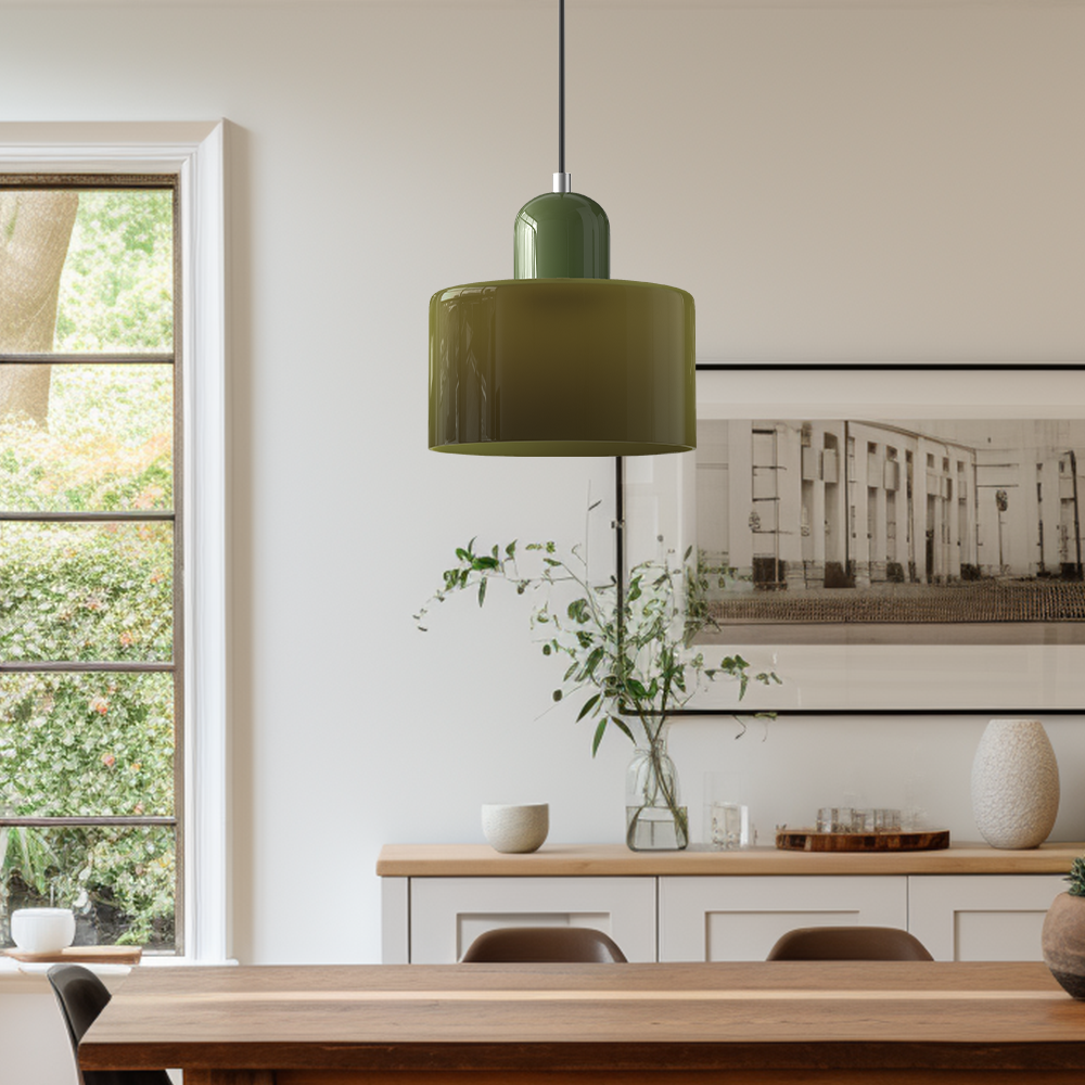 Bauhaus Collection | Glass Pendant Light with Adjustable Height | Modern Kitchen Pendant Lighting for Elegant Illumination 4