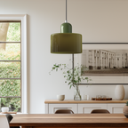 Bauhaus Collection | Glass Pendant Light with Adjustable Height | Modern Kitchen Pendant Lighting for Elegant Illumination 4