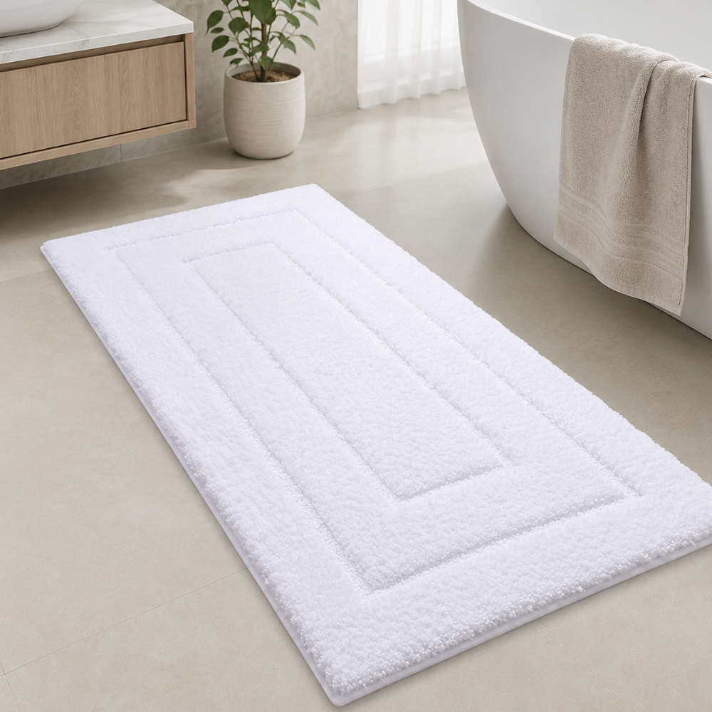CloudStep | Non-Slip Bath Mat with Ultra-Absorbent Microfiber | Modern Bathroom Rug for Safety and Comfort 14