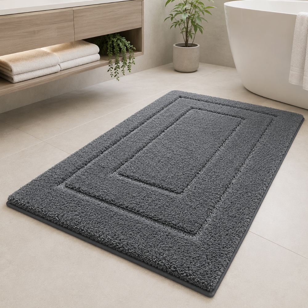CloudStep | Non-Slip Bath Mat with Ultra-Absorbent Microfiber | Modern Bathroom Rug for Safety and Comfort 16