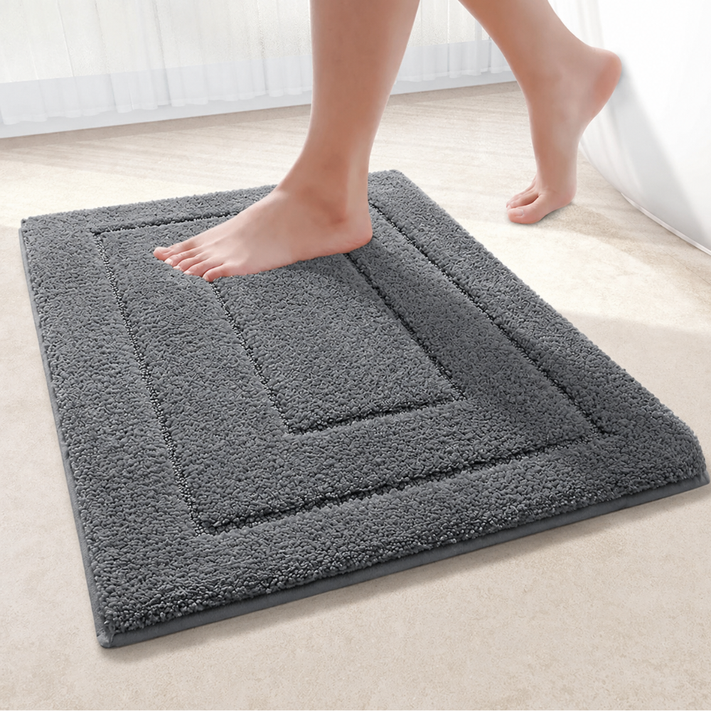 CloudStep | Non-Slip Bath Mat with Ultra-Absorbent Microfiber | Modern Bathroom Rug for Safety and Comfort 26