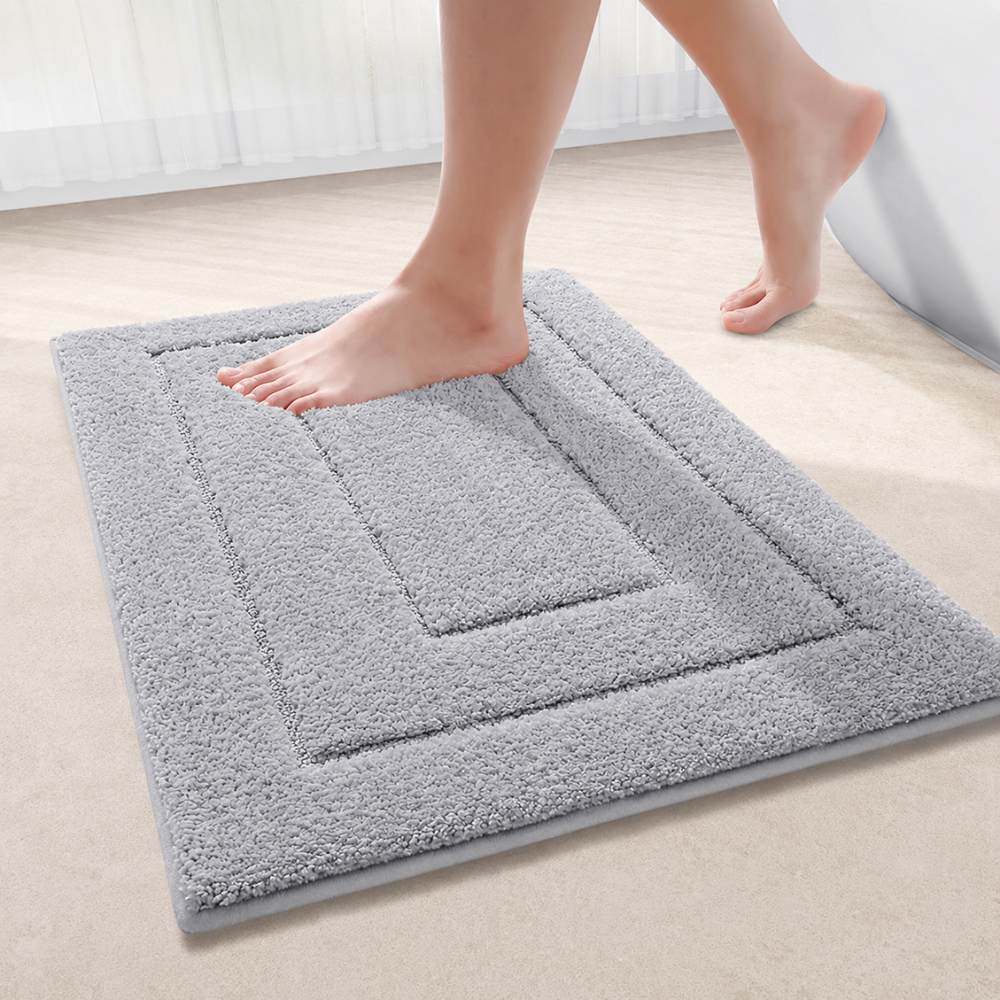 CloudStep | Non-Slip Bath Mat with Ultra-Absorbent Microfiber | Modern Bathroom Rug for Safety and Comfort 41