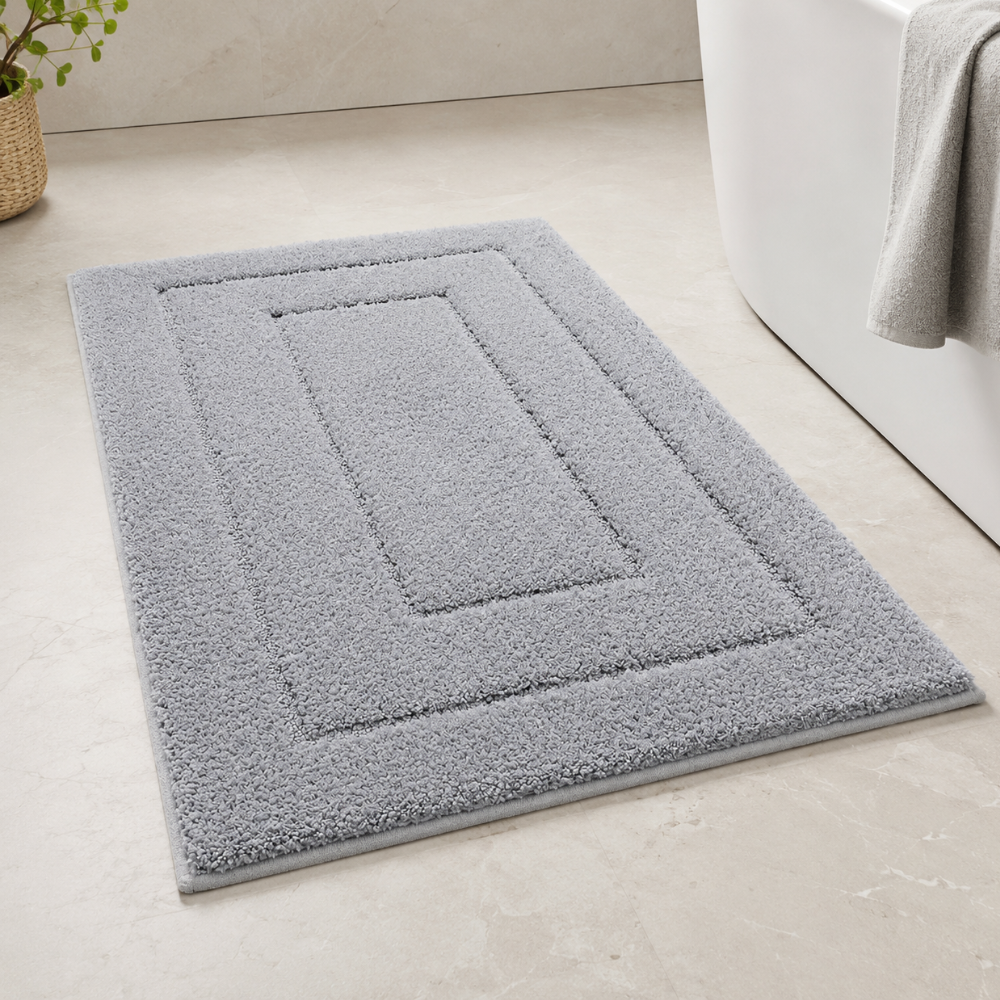 CloudStep | Non-Slip Bath Mat with Ultra-Absorbent Microfiber | Modern Bathroom Rug for Safety and Comfort 43