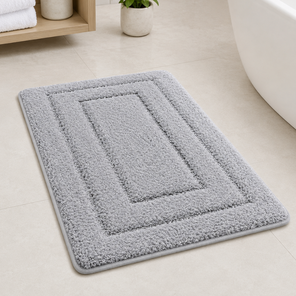 CloudStep | Non-Slip Bath Mat with Ultra-Absorbent Microfiber | Modern Bathroom Rug for Safety and Comfort 47