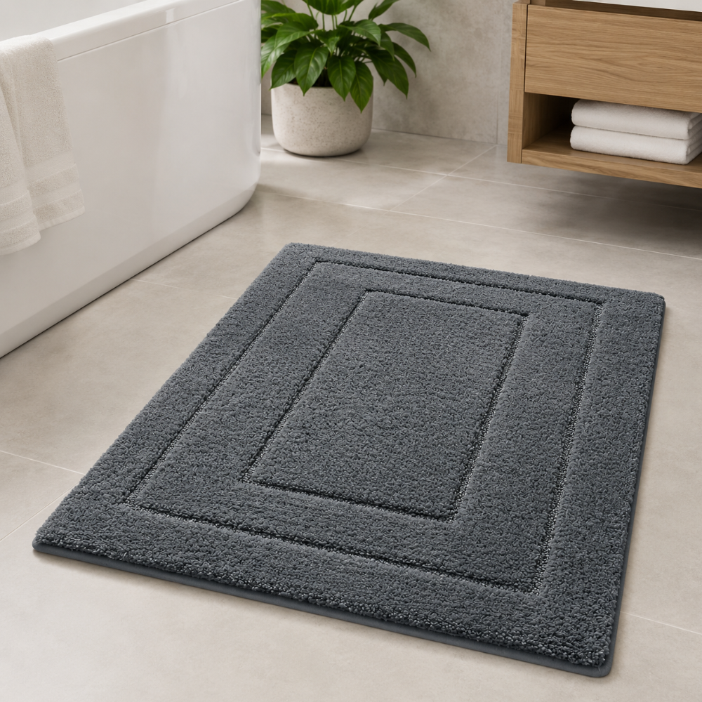 CloudStep | Non-Slip Bath Mat with Ultra-Absorbent Microfiber | Modern Bathroom Rug for Safety and Comfort 48