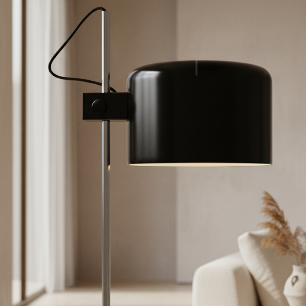 Coupé | Adjustable Black Floor Lamp with Flexible Illumination | Modern Standing Lamp for Stylish Living Rooms 1