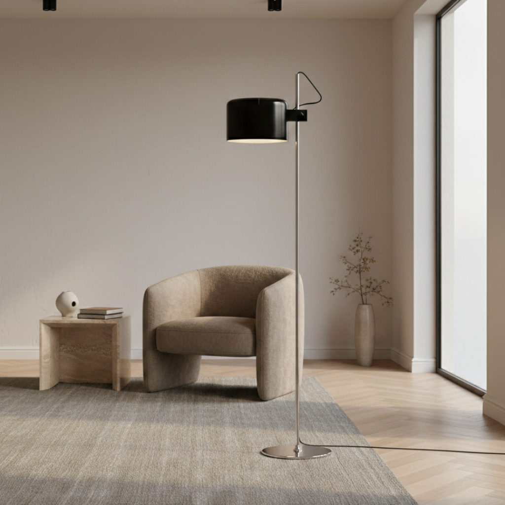 Coupé | Adjustable Black Floor Lamp with Flexible Illumination | Modern Standing Lamp for Stylish Living Rooms 3