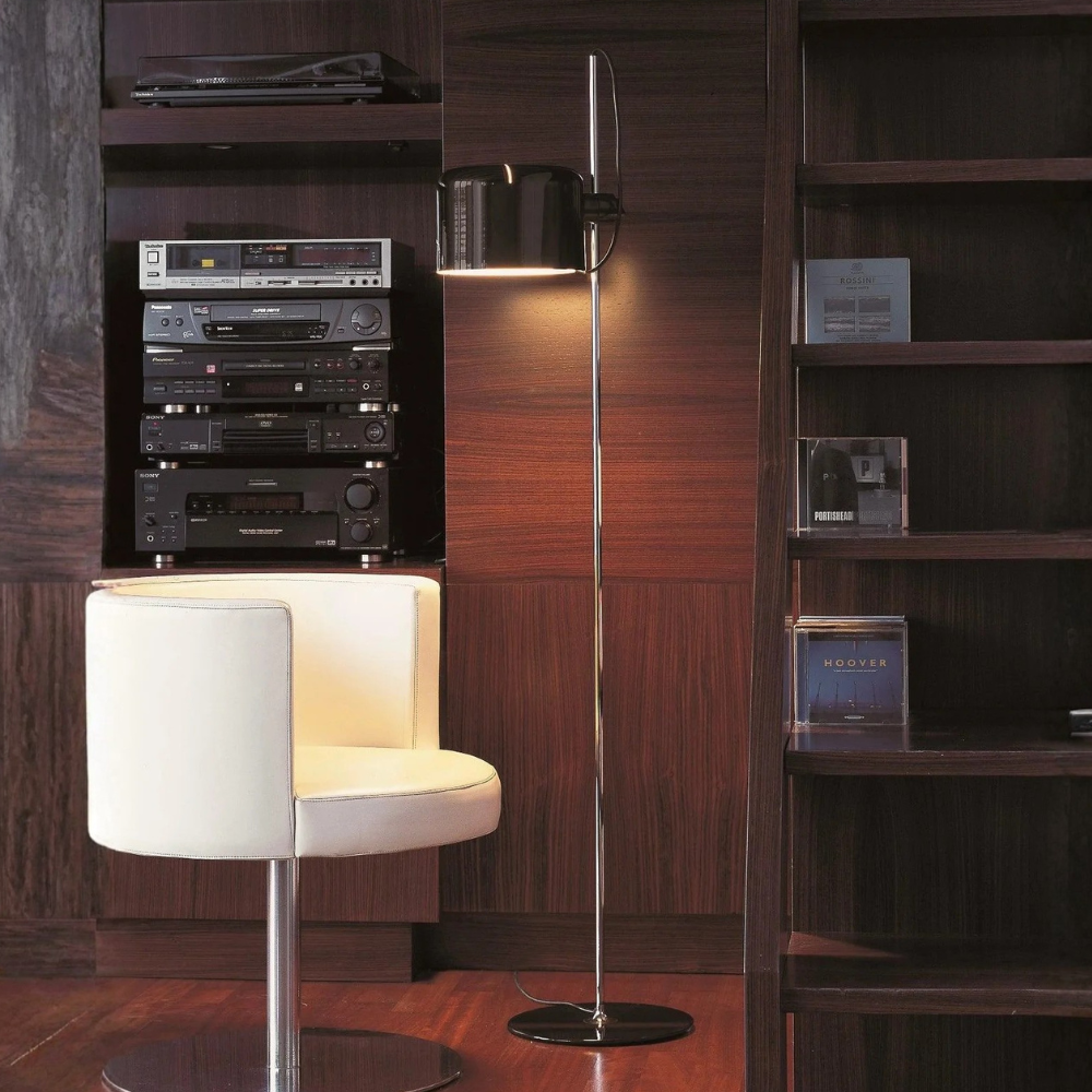 Coupé | Adjustable Black Floor Lamp with Flexible Illumination | Modern Standing Lamp for Stylish Living Rooms 8