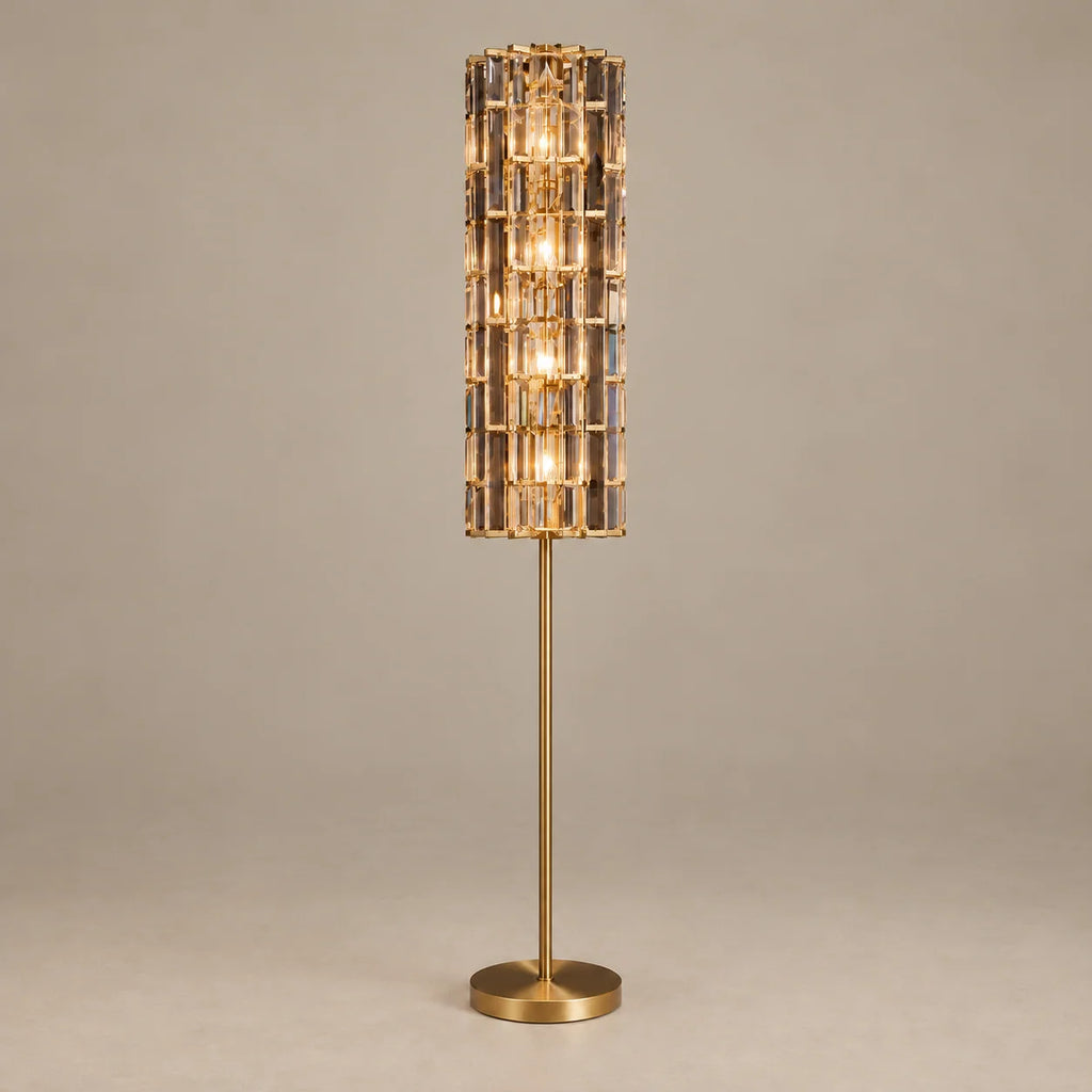 CrystalGlow Collection | Gold Floor Lamp with K9 Crystal Rods | Modern Standing Lamp for Elegant Living Room Lighting 1