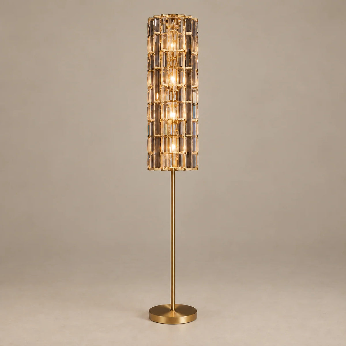 CrystalGlow Collection | Gold Floor Lamp with K9 Crystal Rods | Modern Standing Lamp for Elegant Living Room Lighting 1