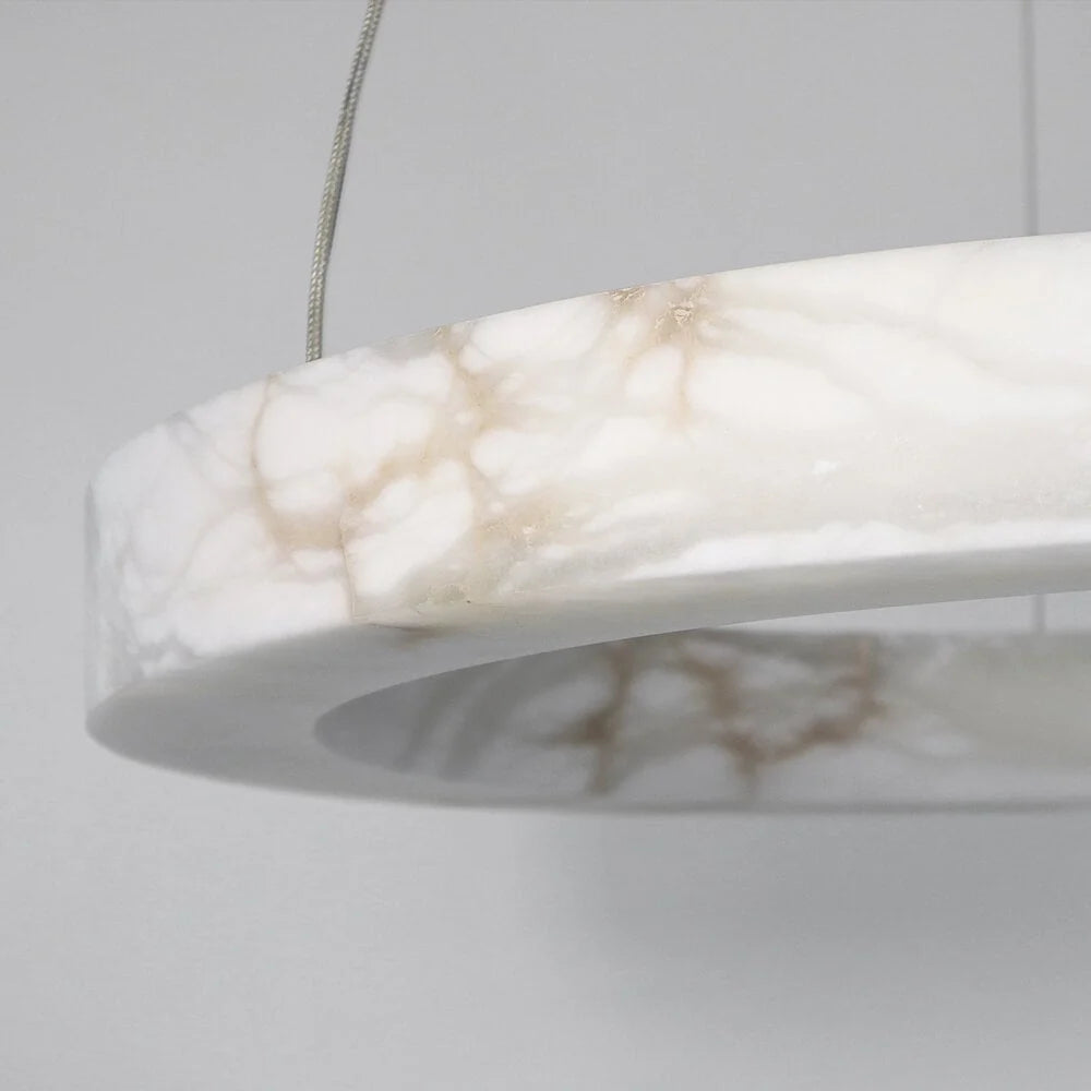 Elegant Alabaster Chandelier | Modern 3-Tier Light Fixture with Adjustable Height for Dining Rooms 4