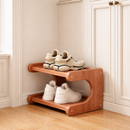 Elegant Bamboo Shoe Rack | Modern Minimalist Shoe Organizer with Customizable Tiers | Stylish Storage Solution for Clutter-Free Living 1