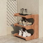 Elegant Bamboo Shoe Rack | Modern Minimalist Shoe Organizer with Customizable Tiers | Stylish Storage Solution for Clutter-Free Living 4