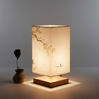 Elegant Bamboo Table Lamp | Japanese-Scandinavian Design with Dimmable LED | Versatile Bedside and Desk Lighting Solution for Serenity