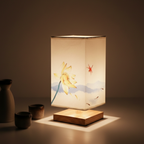 Elegant Bamboo Table Lamp | Japanese-Scandinavian Design with Dimmable LED | Versatile Bedside and Desk Lighting Solution for Serenity