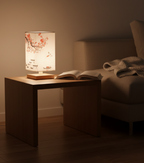 Elegant Bamboo Table Lamp | Japanese-Scandinavian Design with Dimmable LED | Versatile Bedside and Desk Lighting Solution for Serenity