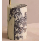 Elegant Brass Floor Lamp with Marble Base & Dual Glass Diffusers for Stylish Ambient Lighting 4