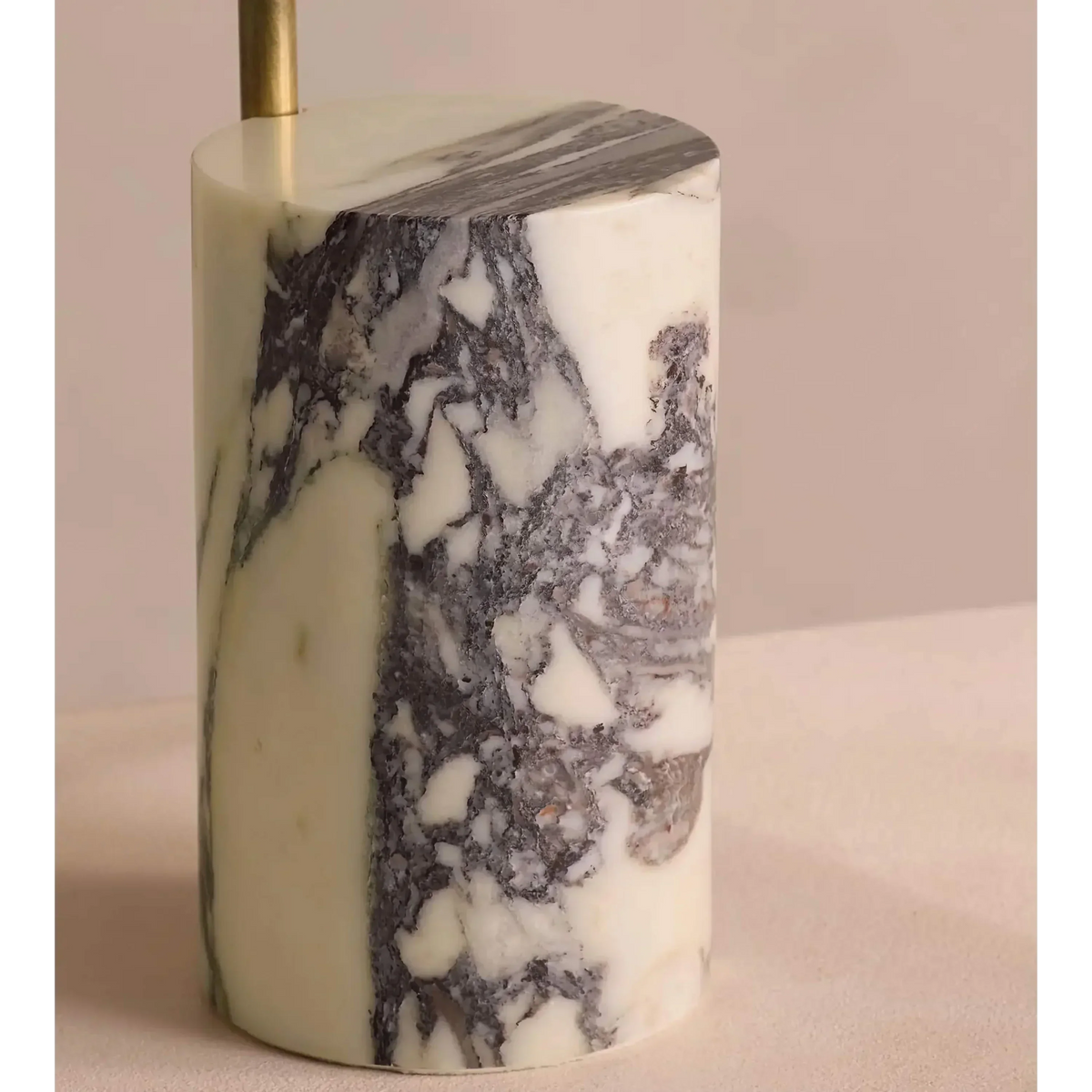 Elegant Brass Floor Lamp with Marble Base & Dual Glass Diffusers for Stylish Ambient Lighting 4