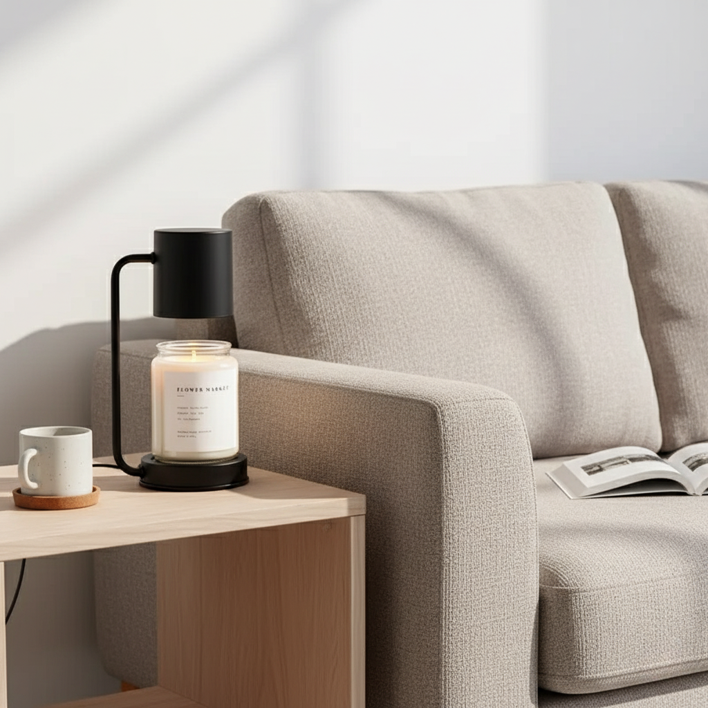 Elegant Candle Warmer Lamp | Dual-Purpose Electric Light with Adjustable Brightness | Cozy Atmosphere for Home