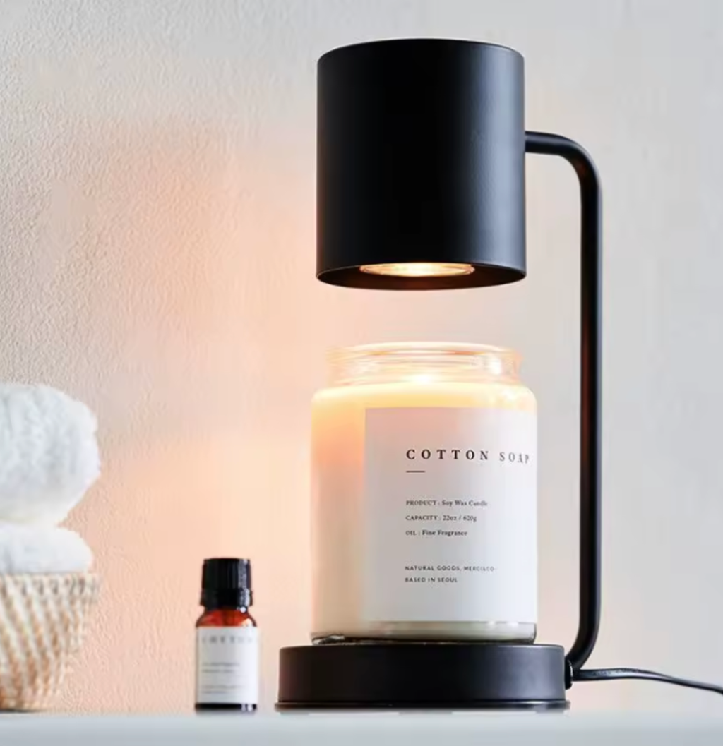 Elegant Candle Warmer Lamp | Dual-Purpose Electric Light with Adjustable Brightness | Cozy Atmosphere for Home