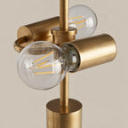 Elegant Crackle Glass Floor Lamp with Aged Brass Finish | Modern Design for Ambient Lighting in Living Room 2