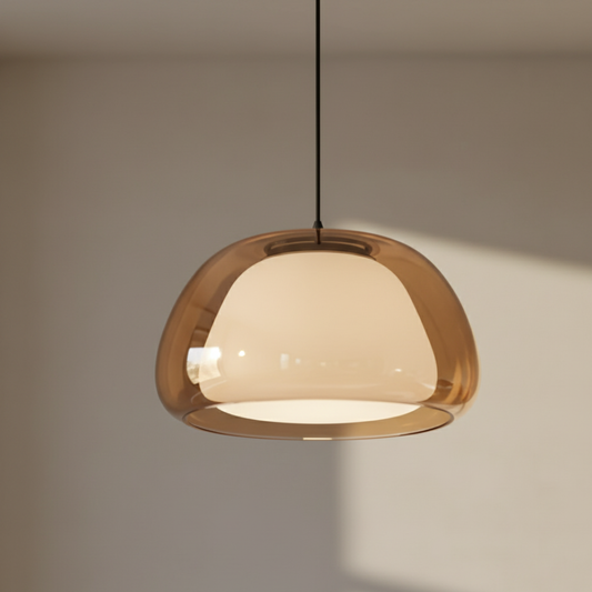 Elegant Glass Pendant Lighting | Adjustable Dome Design for Kitchen Island Ambiance 0