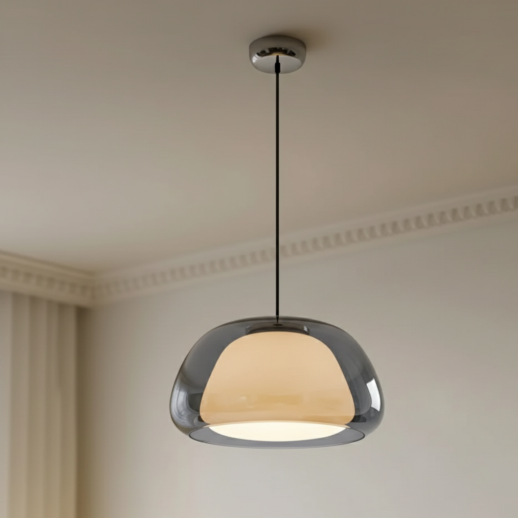 Elegant Glass Pendant Lighting | Adjustable Dome Design for Kitchen Island Ambiance 1