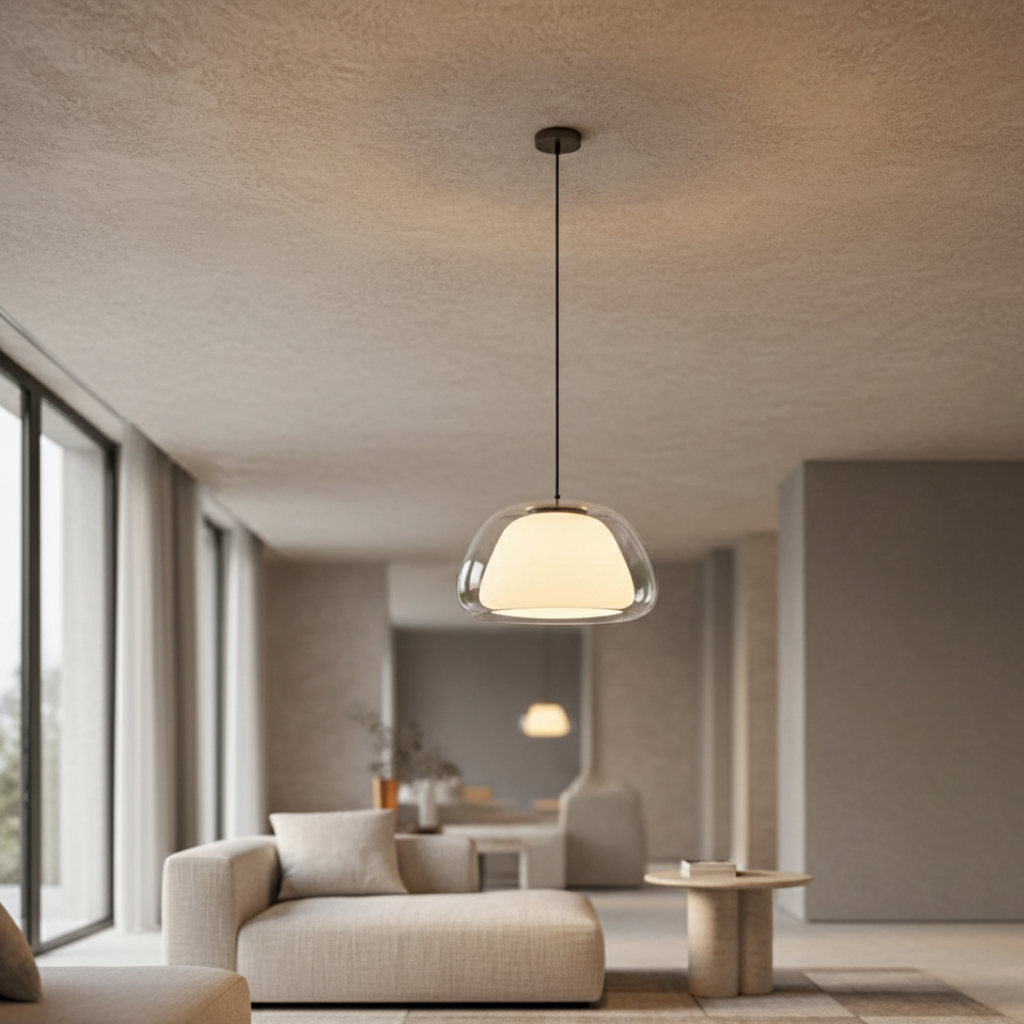 Elegant Glass Pendant Lighting | Adjustable Dome Design for Kitchen Island Ambiance 5