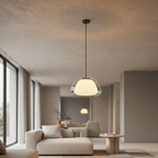 Elegant Glass Pendant Lighting | Adjustable Dome Design for Kitchen Island Ambiance 5