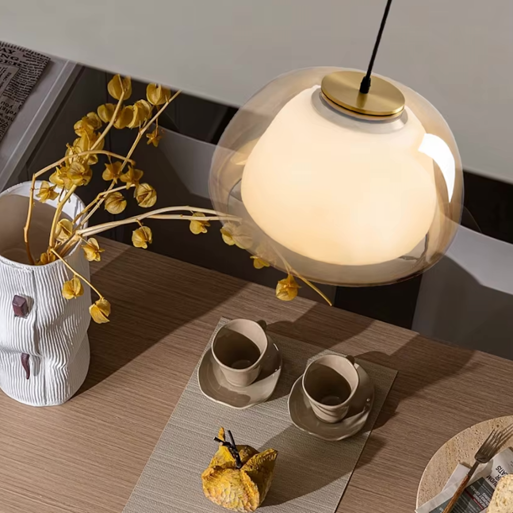 Elegant Glass Pendant Lighting | Adjustable Dome Design for Kitchen Island Ambiance 7