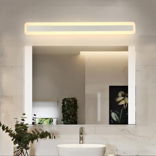 Elegant Gold Wall Sconce | Long Mirror Design with LED Lighting | Modern Bathroom Wall Light for Luxurious Ambiance 0