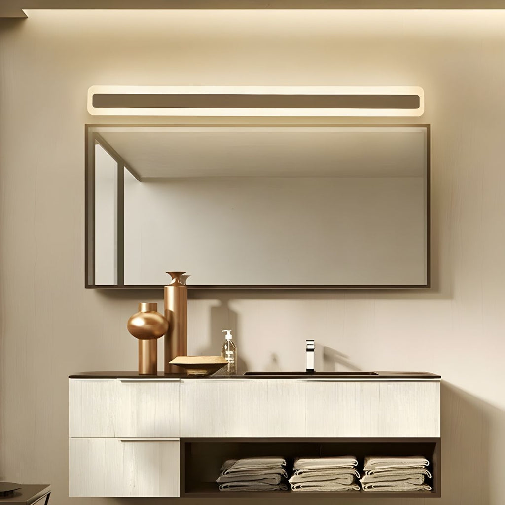 Elegant Gold Wall Sconce | Long Mirror Design with LED Lighting | Modern Bathroom Wall Light for Luxurious Ambiance 1