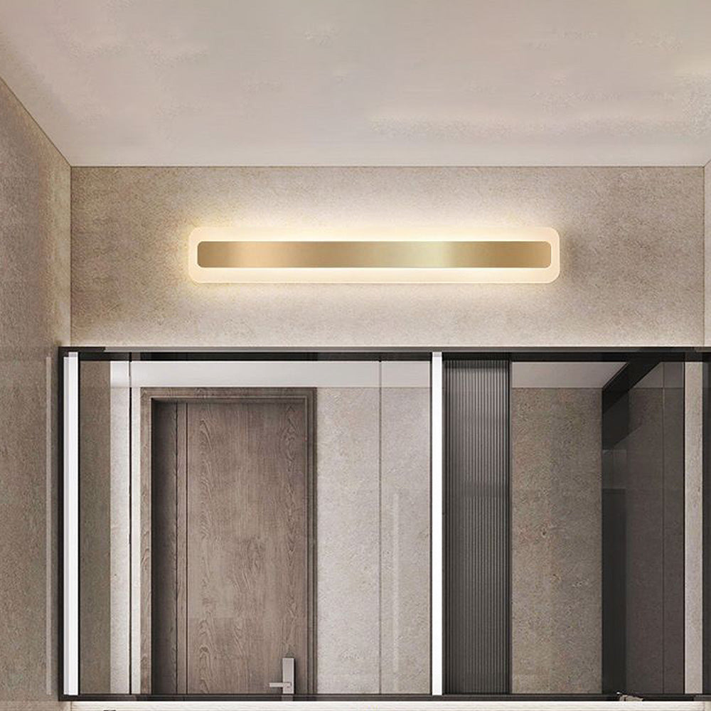 Elegant Gold Wall Sconce | Long Mirror Design with LED Lighting | Modern Bathroom Wall Light for Luxurious Ambiance 3