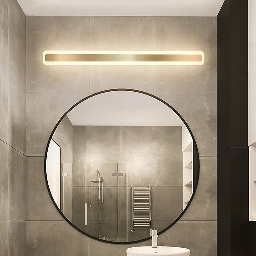 Elegant Gold Wall Sconce | Long Mirror Design with LED Lighting | Modern Bathroom Wall Light for Luxurious Ambiance 5