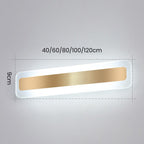 Elegant Gold Wall Sconce | Long Mirror Design with LED Lighting | Modern Bathroom Wall Light for Luxurious Ambiance 7